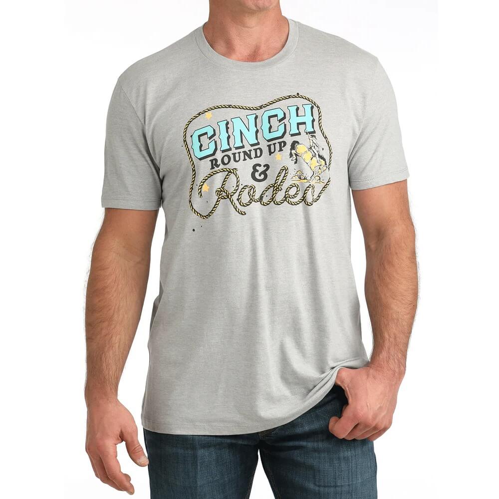 Cinch Mens Graphic T-Shirt Grey - MTT1690715-GRY