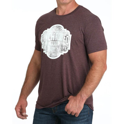 Cinch Mens Graphic T-Shirt Purple - MTT1690696-PUR