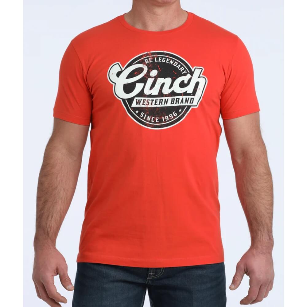 Cinch Mens Graphic T-Shirt Red - MTT1690709-RED