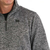 Cinch Mens Gray 1/4 Zip Pullover Fleece