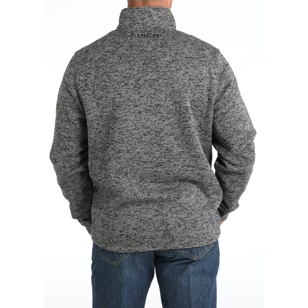 Cinch Mens Gray 1/4 Zip Pullover Fleece