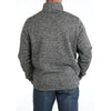 Cinch Mens Gray 1/4 Zip Pullover Fleece