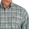 Cinch Mens Green Plaid Western Shirt