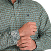 Cinch Mens Green Western Shirt 