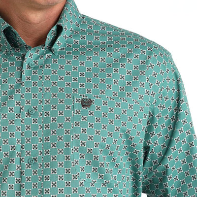 Cinch Mens Green Western Shirt