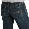 Cinch Mens Ian Slim Boot Cut Jeans Dark Stonewash - MB34136001-IND