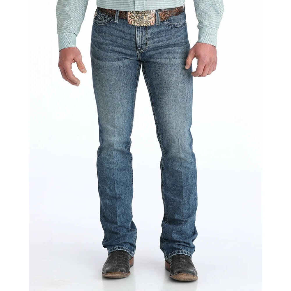 Cinch Mens Ian Slim Fit Jeans Medium Stonewash - MB33136001-IND