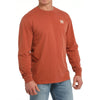 Cinch Mens Land of the Free Orange T-Shirt