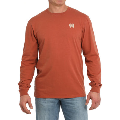 Cinch Mens Land of the Free Orange T-Shirt