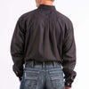 Cinch Mens Long Sleeve Button Down Solid Western Shirt Black - MT10320083-BLK