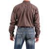 Cinch Mens Long Sleeve Button Down Solid Western Shirt Brown - MTW1104236-BRN