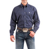 Cinch Mens Long Sleeve Button Down Solid Western Shirt Navy - MTW1104667-NAV