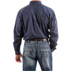 Cinch Mens Long Sleeve Button Down Solid Western Shirt Navy - MTW1104667-NAV