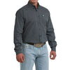 Cinch Mens Long Sleeve Classic Fit Shirt Black/Blue - MTW1106118-BLK