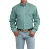 Cinch Mens Long Sleeve Classic Fit Shirt Turquoise - MTW1106116-TUR