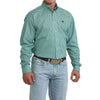 Cinch Mens Long Sleeve Classic Fit Shirt Turquoise - MTW1106116-TUR