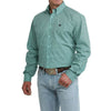 Cinch Mens Long Sleeve Classic Fit Shirt Turquoise - MTW1106116-TUR