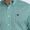 Cinch Mens Long Sleeve Classic Fit Shirt Turquoise - MTW1106116-TUR