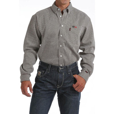 Cinch Mens Long Sleeve FR Work Shirt - WLW3002009-TAN