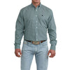 Cinch Mens Long Sleeve Western Shirt Green - MTW1106112-GRN