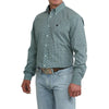 Cinch Mens Long Sleeve Western Shirt Green - MTW1106112-GRN