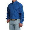 Cinch Mens Long Sleeve Western Shirt Royal Blue - MTW1106121-ROY