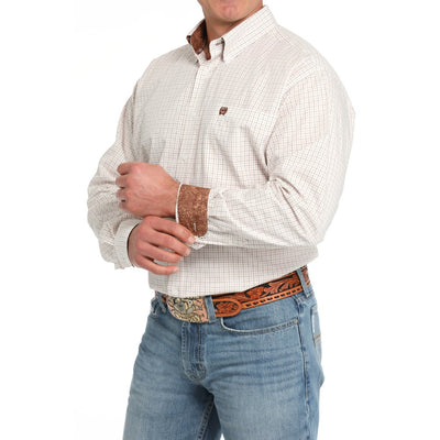 Cinch Mens Long Sleeve White Shirt