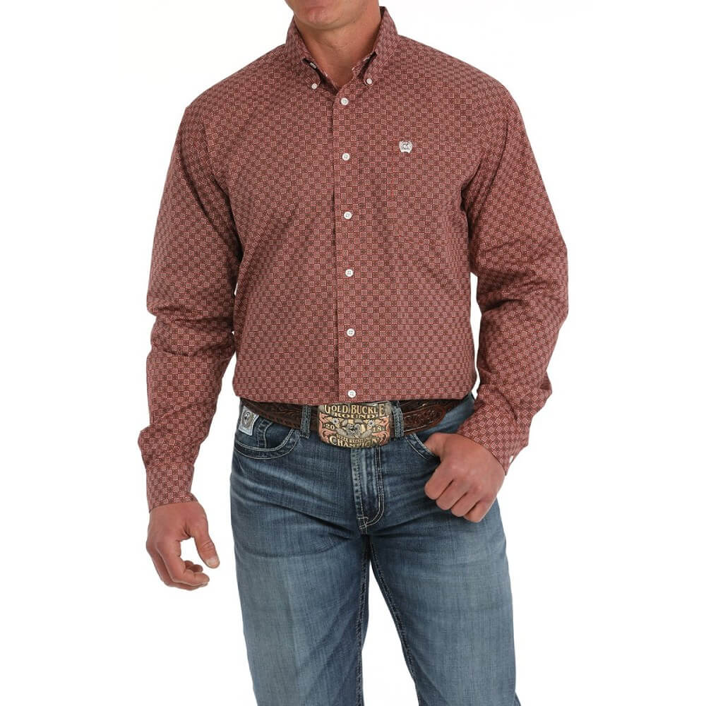 Cinch Mens Medallion Print Western Shirt