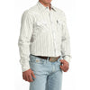 Cinch Mens Modern Fit Snap Front Western Shirt White - MTW1301094-WHT