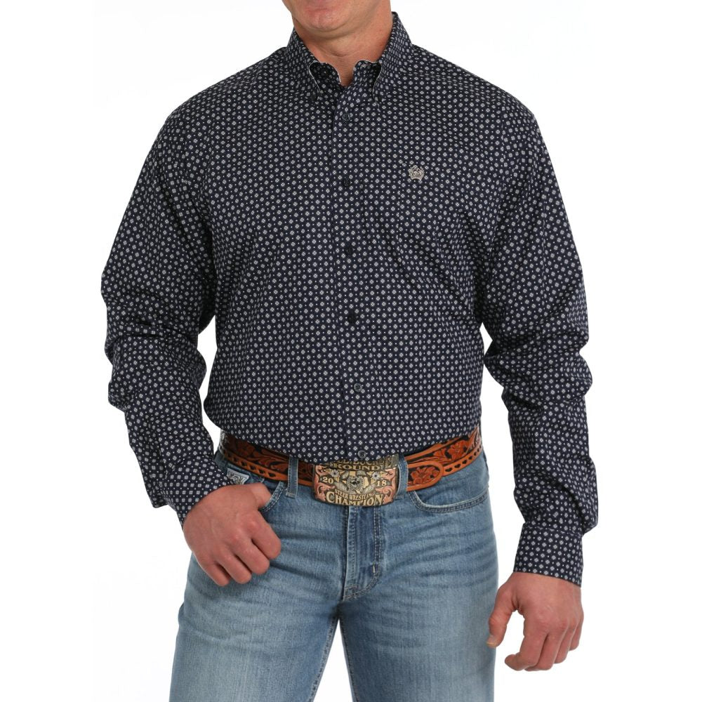 Cinch Mens Navy Western Shirt