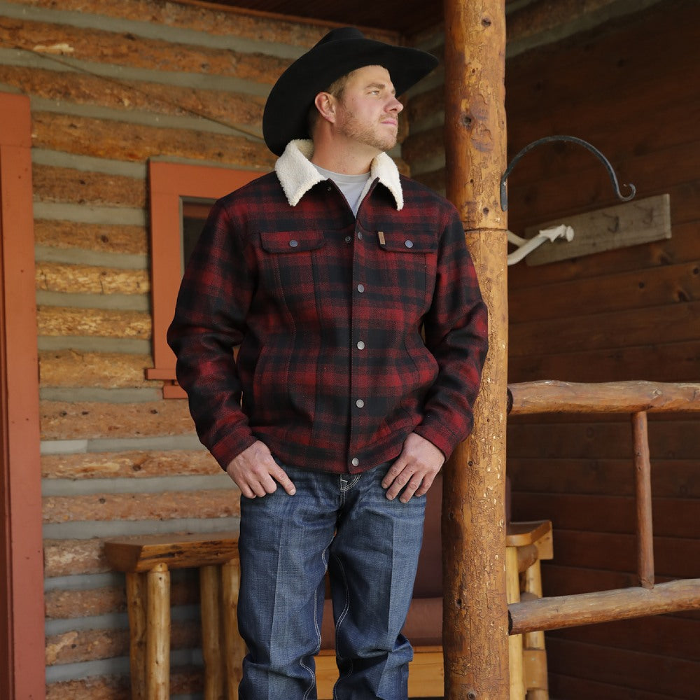 Cinch Mens Plaid Wooly Trucker Jacket