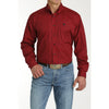 Cinch Mens Red Button Down Shirt 