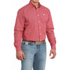 Cinch Mens Red Geometric Print Western Shirt