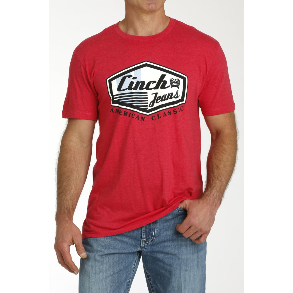 Cinch Mens Red Graphic T-Shirt