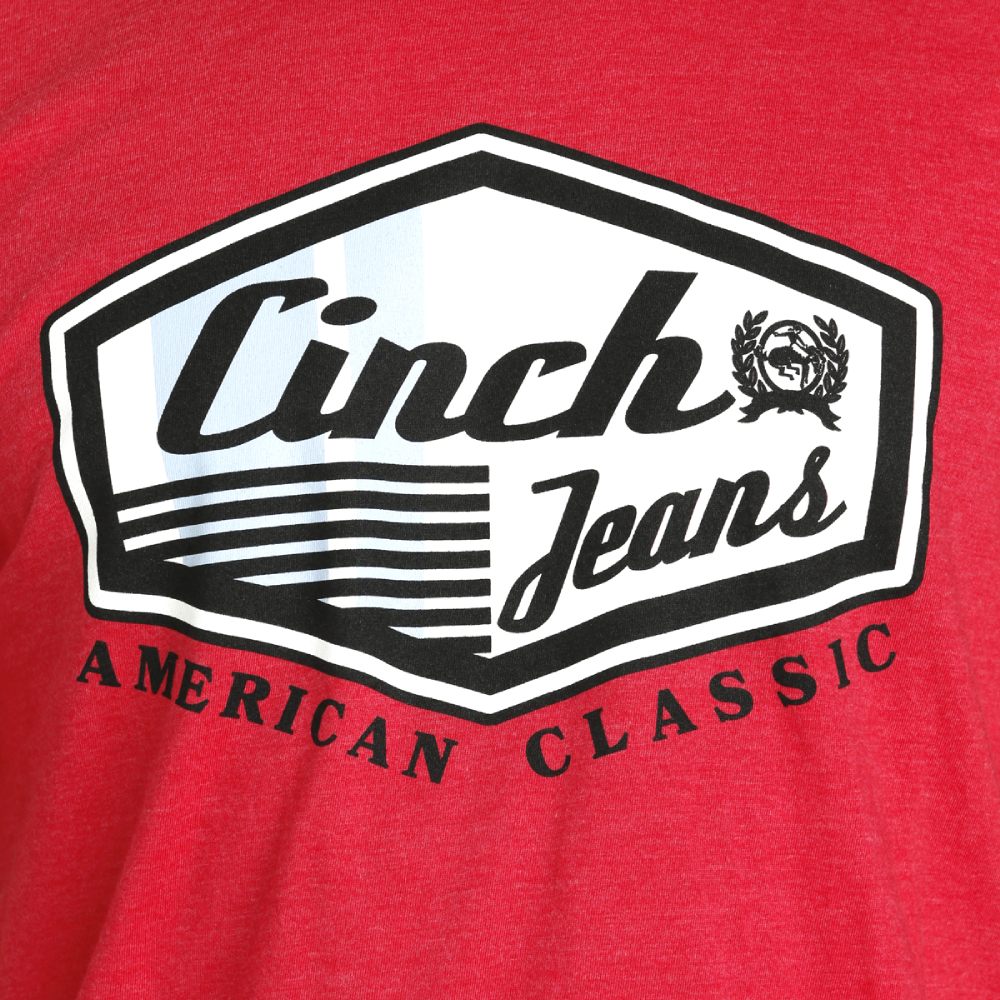 Cinch Mens Red Graphic T-Shirt