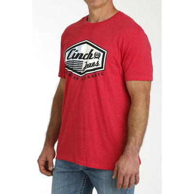 Cinch Mens Red Graphic T-Shirt