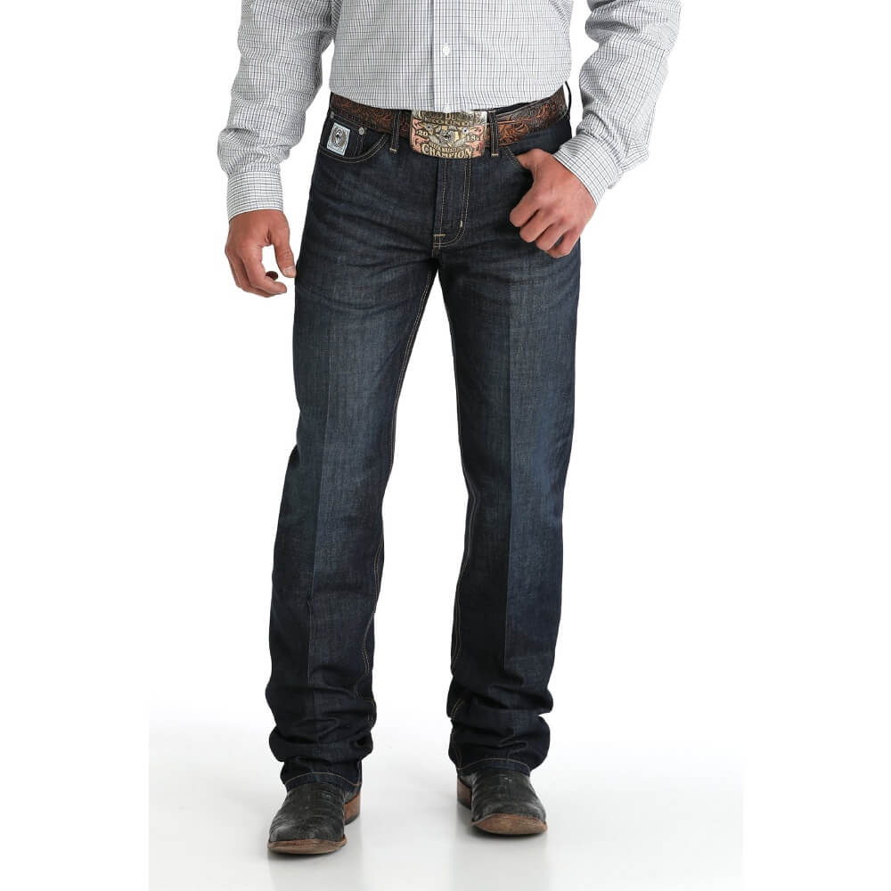 Cinch Mens Relaxed Fit White Label Jeans Dark Stonewash - MB92834057-IND