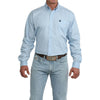 Cinch Mens Solid Button Down Shirt Light Blue - MTW1106125-LTB