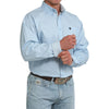 Cinch Mens Solid Button Down Shirt Light Blue - MTW1106125-LTB