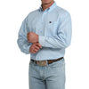 Cinch Mens Solid Button Down Shirt Light Blue - MTW1106125-LTB
