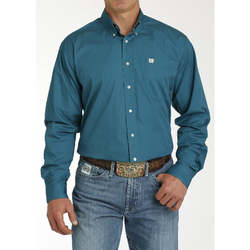 Cinch Mens Solid Print Western Shirt