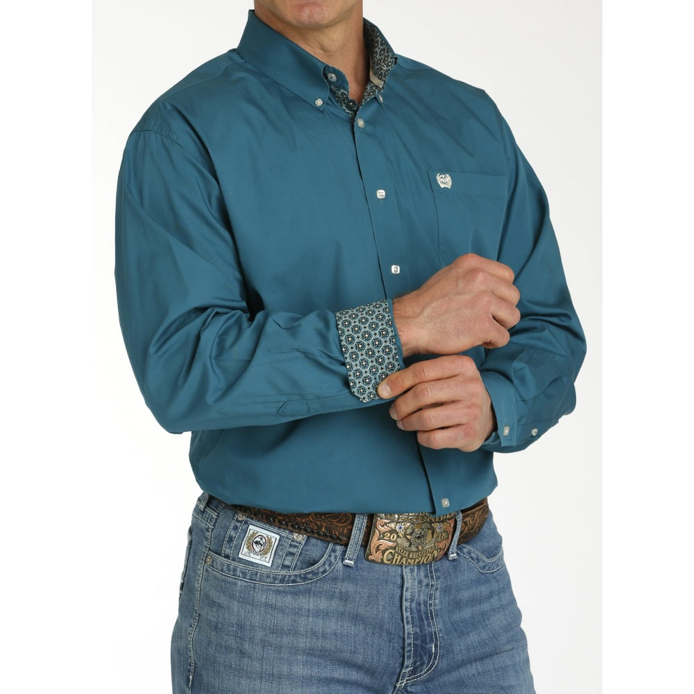 Cinch Mens Solid Print Western Shirt