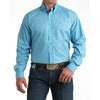 Cinch Mens Stretch Classic Fit Button-Down Western Shirt Blue - MTW1106007-BLU