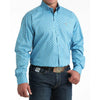Cinch Mens Stretch Classic Fit Button-Down Western Shirt Blue - MTW1106007-BLU