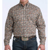 Cinch Mens Stretch Classic Fit Western Shirt Charcoal - MTW1106030-CHR