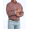 Cinch Mens Stretch Classic Fit Western Shirt Red - MTW1106097-RED