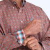 Cinch Mens Stretch Classic Fit Western Shirt Red - MTW1106097-RED