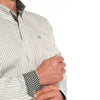 Cinch Mens Striped Button Down Shirt Cream
