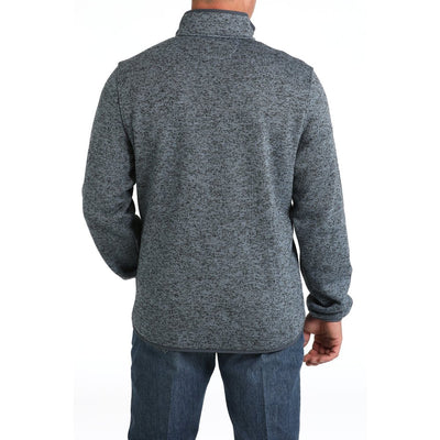 Cinch Mens Sweater Knit Blue Fleece