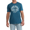 Cinch Mens "Tried & True" Graphic T-Shirt Teal - MTT1690729-TEA